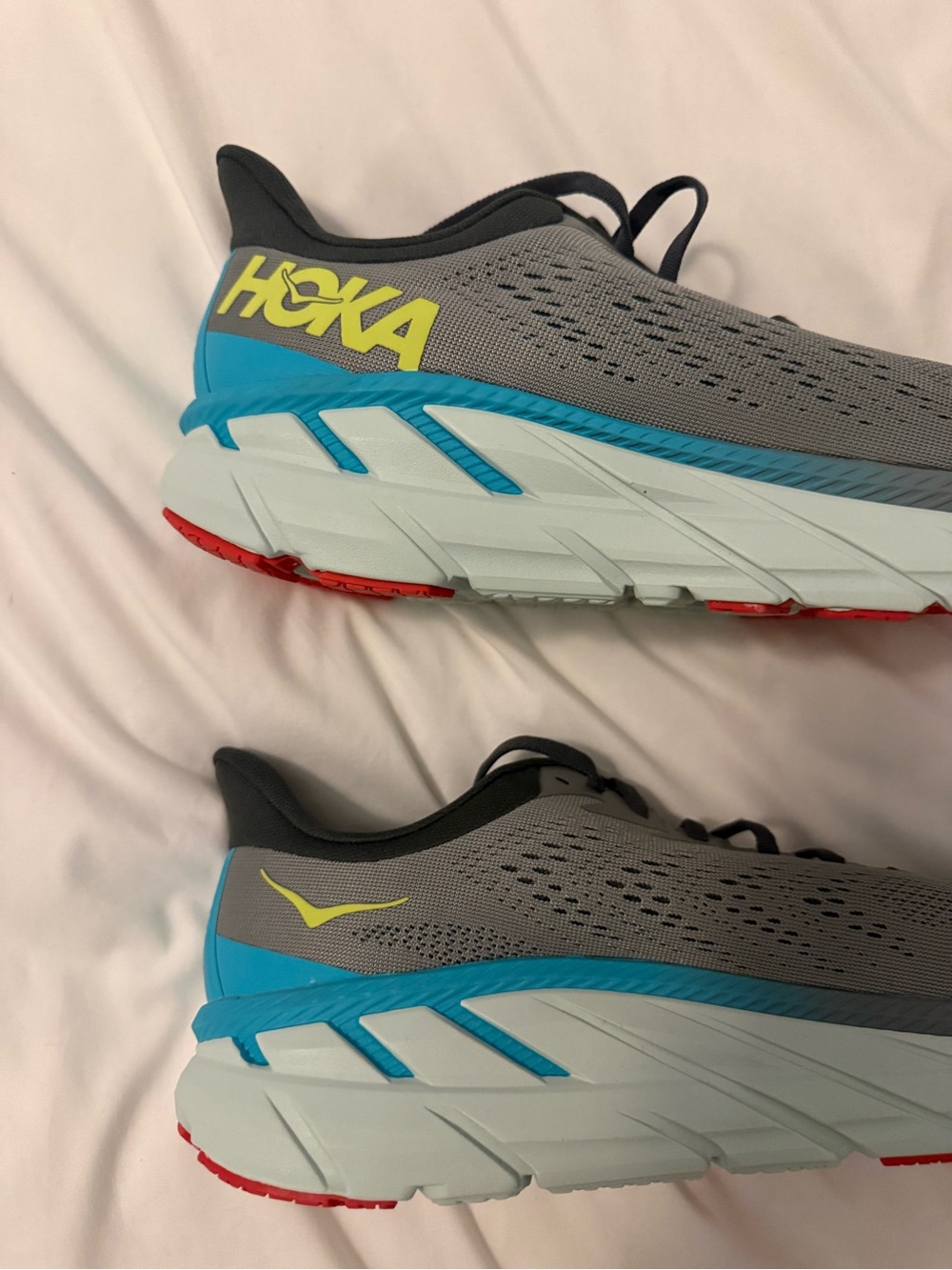 BRAND NEW: Hoka One One Men's Clifton 7 Sneaker- Gray - Picture 7 of 12